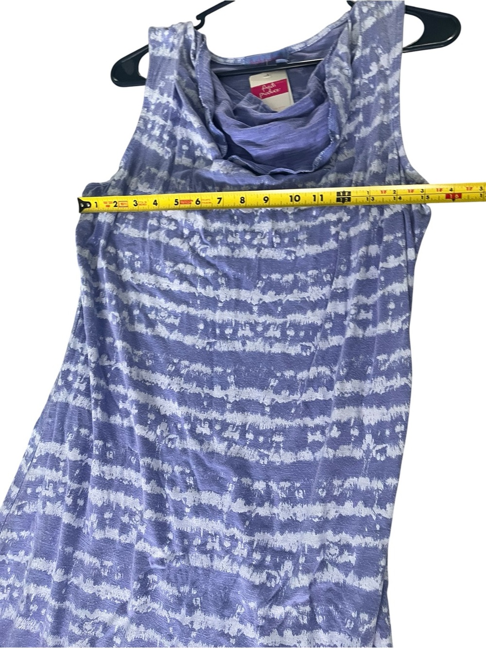 Boho Purple Tie Dye Asymmetrical Beach Vacation Dress NWT Sleeveless M - Picture 3 of 4